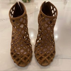 Gucci Caged Brown Sandal Booties